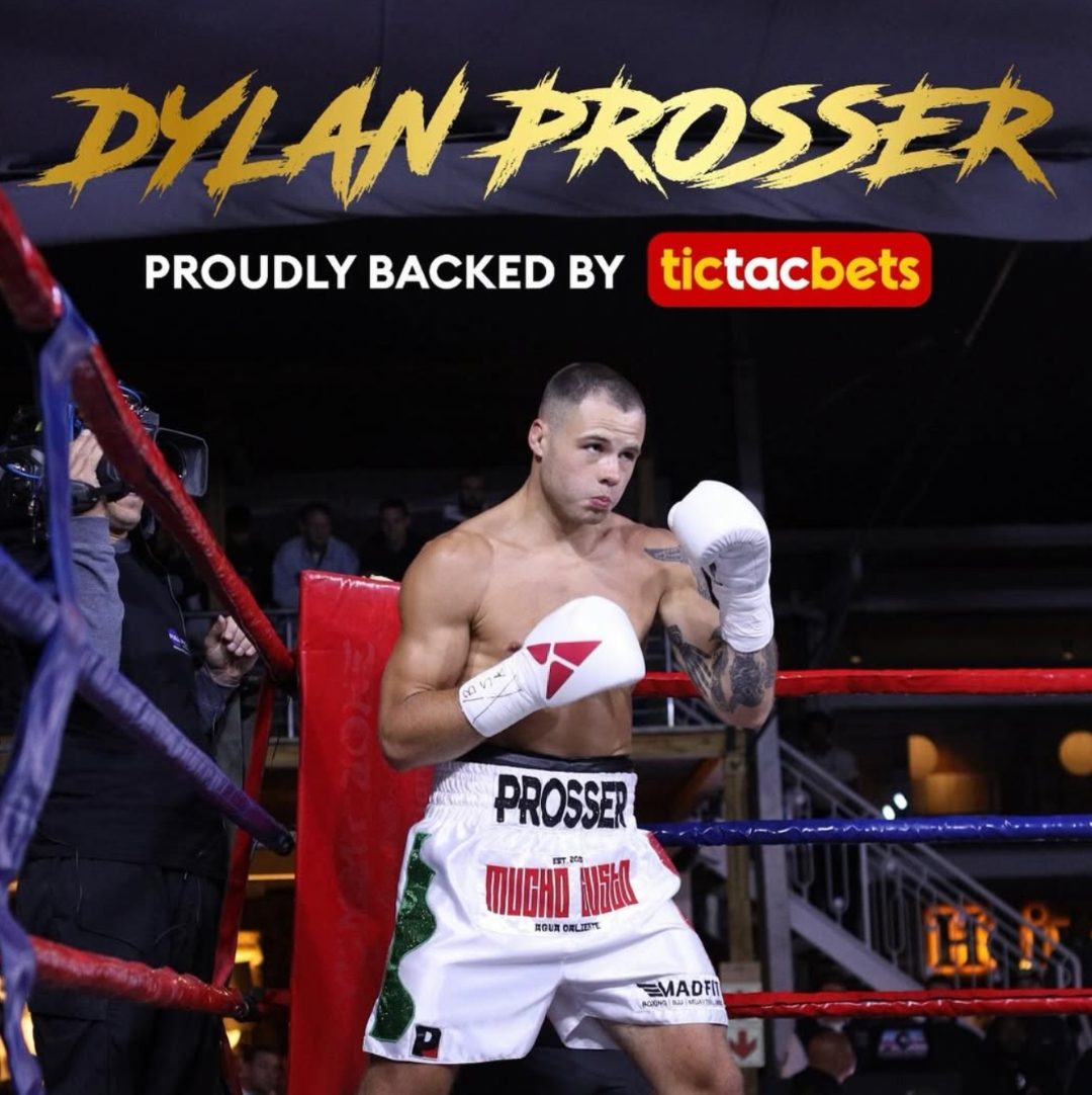 Dylan Prosser proudly backed by TicTacBets - undefeated South African super middleweight boxer