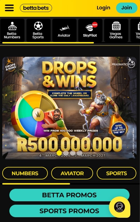 Bettabets mobile view