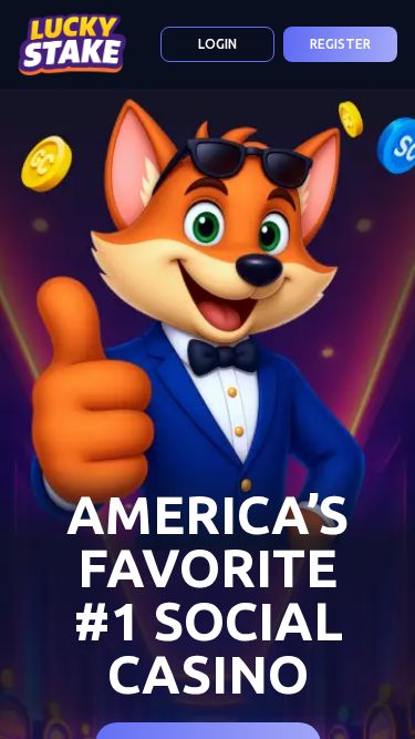 Luckystake mobile view