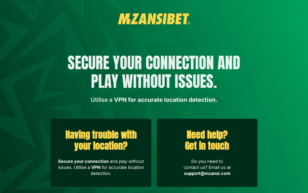 Mzansibet desktop view