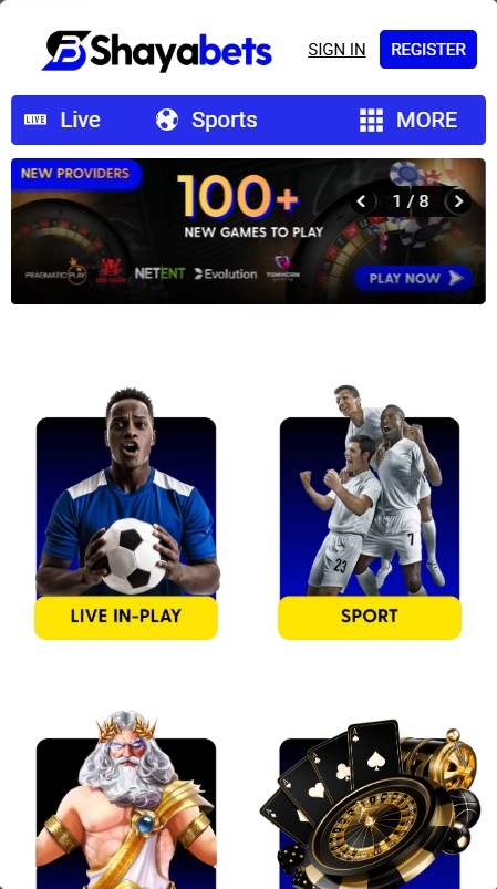 ShayaBets mobile view