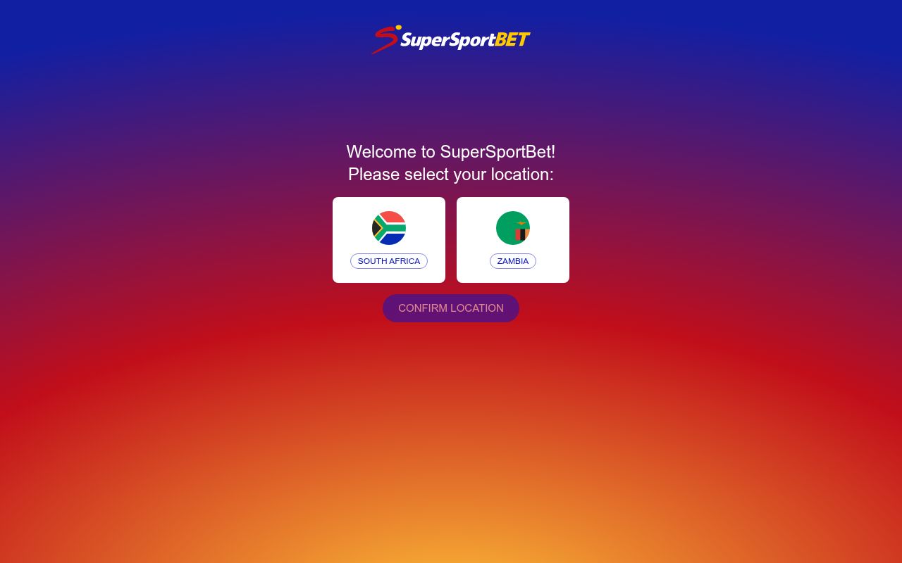 Supersportbet desktop view