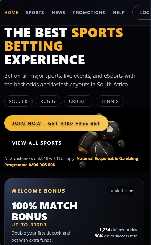 Wanejo Bets mobile view